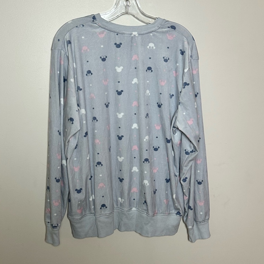 Disney Gray and Pink Pajama Set with Heart Pattern - Picture 7 of 12